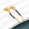 304 Stainless Steel Snake Stud Earrings EJEW-A136-03B-G-1