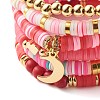 Handmade Polymer Clay Heishi Beads Stretch Bracelets Set BJEW-JB07397-3