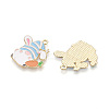 Alloy and Enamel Pendants ENAM-T021-21E-2