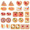 SUNNYCLUE 60Pcs 12 Styles Opaque Epoxy Resin Decoden Cabochons FIND-SC0003-25-1