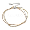 304 Stainless Steel Herringbone Chain Bracelets BJEW-H618-15MC-1