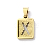 304 Stainless Steel Alphabet Pendants STAS-S152-01G-X-1
