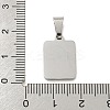 304 Stainless Steel Pave Natural White Shell Pendants STAS-S130-03P-L-3