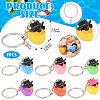 7Pcs Resin Duck Pendant Keychain KEYC-YW00225-2
