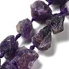 Raw Rough Natural Amethyst Beads Strands G-J388-A11-01-1