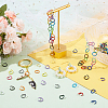 160pcs 16 Colors Baking Paint Iron Jump Rings IFIN-PH0001-85-5
