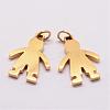 Ion Plating(IP) 316 Surgical Stainless Steel Pendants STAS-K116-01G-A-1