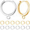20Pcs 2 Colors Brass Huggie Hoop Earring Findings KK-BBC0021-38-1