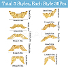 150pcs 5 Styles Tibetan Style Alloy Beads DIY-SP0001-41C-2