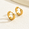 Fashionable Simple 201 Stainless Steel Round Hoop Earrings BX6827-3