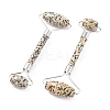 Natural Dalmatian Jasper Brass Face Massager MRMJ-G009-45P-2
