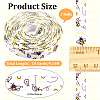 Polyester Bees Printed Grosgrain Ribbons SRIB-WH20020-018B-2