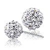 Brass Ball Stud Earrings EJEW-BB42387-A-1