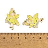 Rack Plating Alloy Enamel Pendants FIND-A040-08B-01G-3