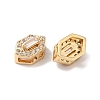 Brass Micro Pave Clear Cubic Zirconia Beads KK-G503-17G-2