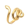 304 Stainless Steel Snake Open Cuff Rings for Women LS-RJEW-Z077-01G-09-4
