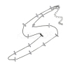 Rack Plating Brass Twisted Chain Necklaces for Women NJEW-K382-15B-P-1