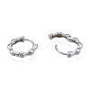 Non-Tarnish 316 Surgical Stainless Steel Bamboo Stick Hoop Earrings for Men Women EJEW-N052-12-3