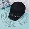 8Pcs 8 Styles Punk Style 304 Stainless Steel Rolo Chains & Alloy Cap Chain HJEW-SC0002-43-3