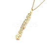 Brass Micro Pave Clear Cubic Zirconia Pendant Necklaces NJEW-L146-29G-3