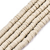 Handmade Polymer Clay Beads Strands LS-CLAY-R089-6mm-115-1