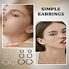 6 Pairs 6 Style Stainless Steel Ring Hoop Earrings for Women EJEW-LP0001-41-4