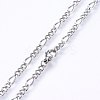 Non-Tarnish 304 Stainless Steel Figaro Chain Necklaces NJEW-F227-03-02-2