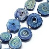 Natural Druzy Quartz Crystal Beads Strands G-F582-A08-1