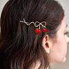 8Pcs 2 Colors Alloy & Plastic Hair Bobby Pin PHAR-HY0001-05-5