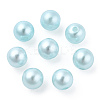 Spray Painted ABS Plastic Imitation Pearl Beads OACR-T015-05B-07-3