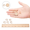 Brass Hoop Earring Findings with Latch Back Closure KK-L148-07-3