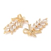 Brass & Cubic Zirconia & Glass Pendants X-KK-F860-61G-2