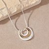 Alloy Layered Half Round Pendant Necklaces FS-WGC51BC-01-1