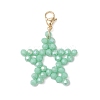 4Pcs 4 Colors Electroplate Glass Star Pendant Decorations HJEW-TA00411-4