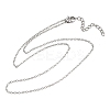 Non-Tarnish 304 Stainless Steel Cable Chain Necklaces NJEW-M176-14-A-3