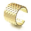 Alloy European American Exaggerated Open Cuff Fish Scale Pattern Bangles for Women BJEW-L697-002G-1