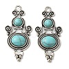 Tibetan Style Alloy Pave Imitation Turquoise Pendants FIND-NH0001-06AS-1