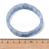 Dyed Natural White Jade Beaded Stretch Bracelets for Unisex G-K303-02P-01-5