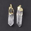 Natural Quartz Crystal Pointed Big Pendants G-P491-12G-4