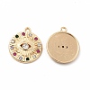 Rack Plating Eco-friendly Alloy Rhinestone Pendants FIND-A025-02G-1