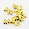 Plating Plastic Acrylic Rice Beads X-PACR-L004-03G-1