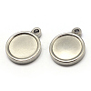 Tarnish Resistant 304 Stainless Steel Pendant Cabochon Settings LS-STAS-T001-11-1
