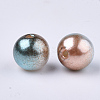 Rainbow ABS Plastic Imitation Pearl Beads OACR-Q174-6mm-09-2