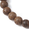 Summer Beach Turtle Dyed Synthetic Turquoise & 6.5mm Round Wenge Wood Beaded Stretch Bracelets for Women BJEW-JB10515-01-4