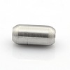 304 Stainless Steel Matte Surface Magnetic Clasps with Glue-in Ends STAS-O042-B-24-2