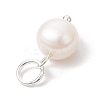 Natural Cultured Freshwater Pearl Two Sides Polished Charms PALLOY-JF04036-02-5