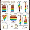 Resin & Walnut Pendants DIY Dangle Earrings Making Kits DIY-TA0011-03A-4