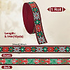 10 Yards Ethnic Style Polyester Jacquard Flower Ribbon OCOR-PH0004-86B-2