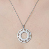 Non-Tarnish 201 Stainless Steel Hollow Sun Pendant Necklace NJEW-OY002-28-1