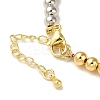 Brass Beaded Necklaces NJEW-K271-01PG-3